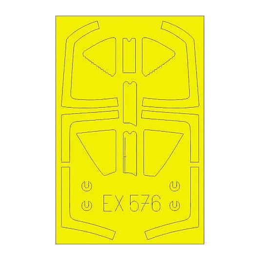 eduard ex576 1 48 mask harrier t 2 t 4 t 8 for kinetic canopy mask set