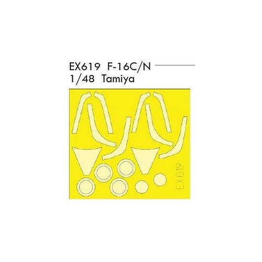 eduard ex619 1 48 mask f 16c n for tam canopy mask set