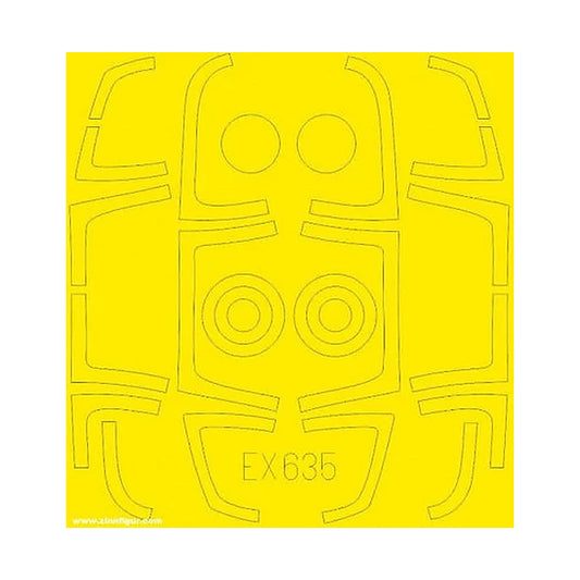 eduard ex635 1 48 mask f 15c msip ii tface canopy mask set for lnr