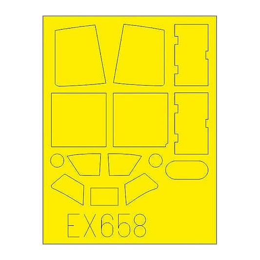 eduard ex658 1 48 mask yak 1b for zvezda canopy mask set