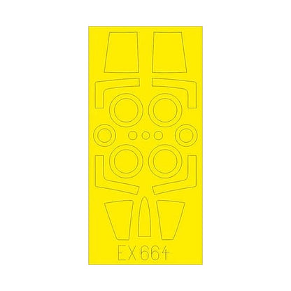eduard ex664 1 48 mask f 104g for kinetic canopy mask set
