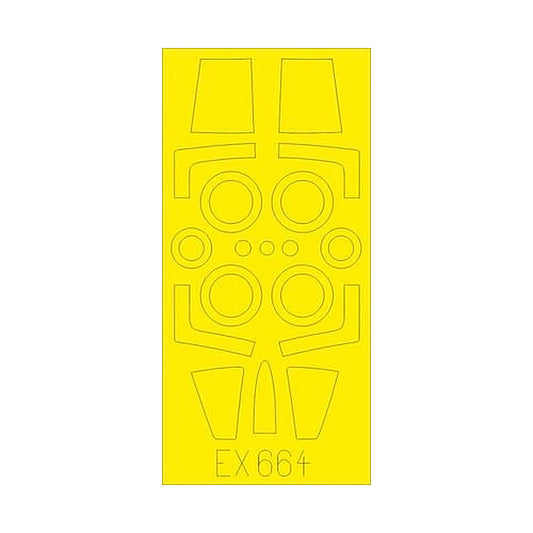 eduard ex664 1 48 mask f 104g for kinetic canopy mask set
