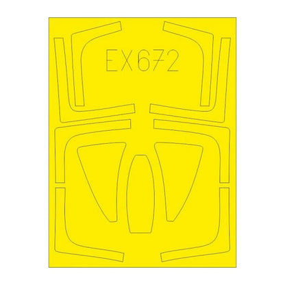 eduard ex672 1 48 mask f 14d for agk canopy mask set