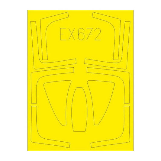 eduard ex672 1 48 mask f 14d for agk canopy mask set