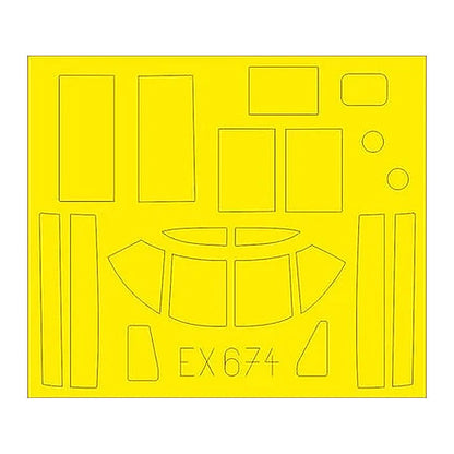 eduard ex674 1 48 mask b 26b 50 invader for icm canopy mask set
