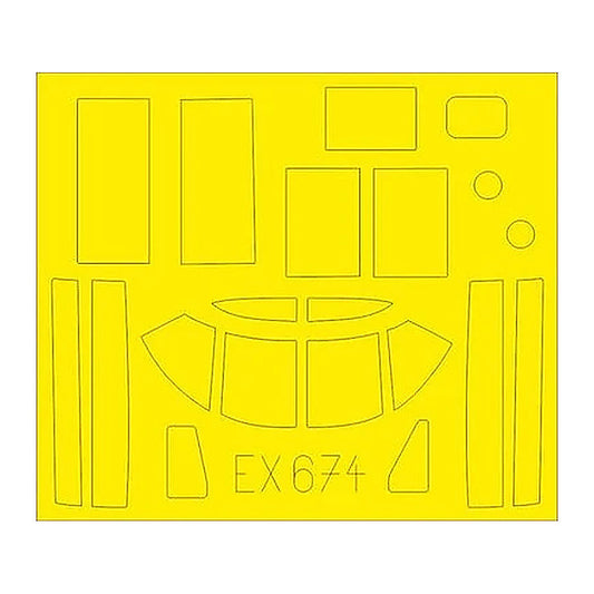 eduard ex674 1 48 mask b 26b 50 invader for icm canopy mask set
