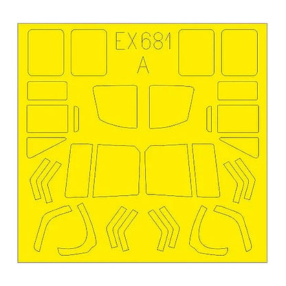 eduard ex681 1 48 mask uh1n tface canopy mask set for kty