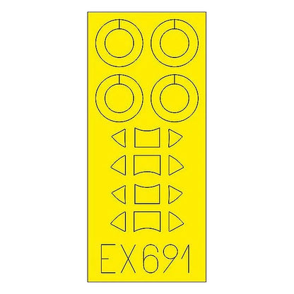 eduard ex691 1 48 mask tiger moth for air canopy mask set