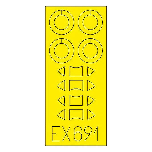 eduard ex691 1 48 mask tiger moth for air canopy mask set