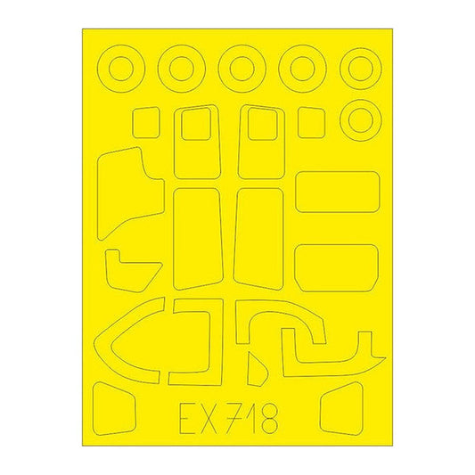 eduard ex718 1 48 mask o2a for icm canopy mask set