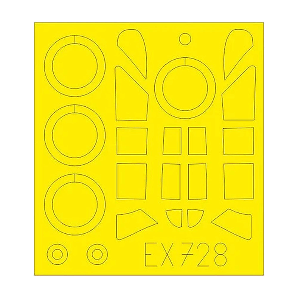 eduard ex728 1 48 mask p43 for dwn canopy mask set