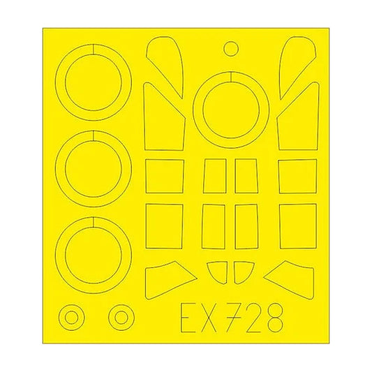 eduard ex728 1 48 mask p43 for dwn canopy mask set