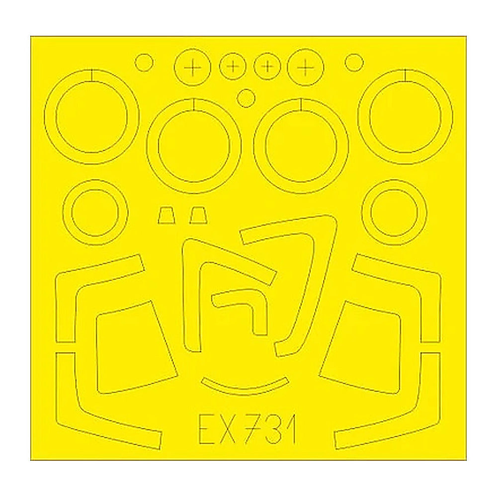 eduard ex731 1 48 mask su27s for kty canopy mask set