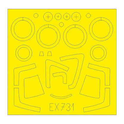 eduard ex731 1 48 mask su27s for kty canopy mask set