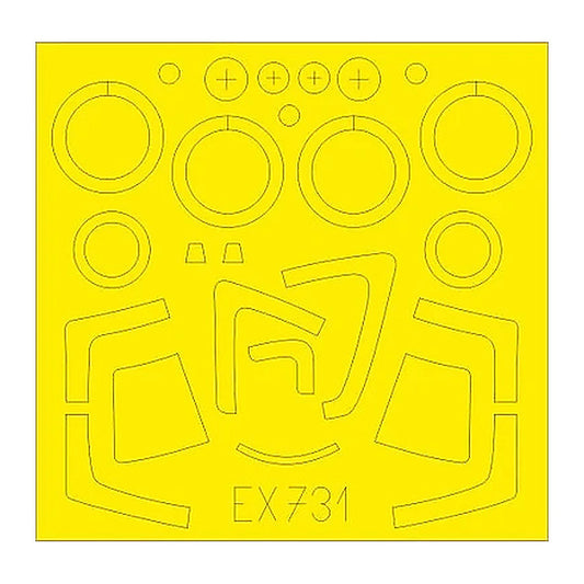 eduard ex731 1 48 mask su27s for kty canopy mask set