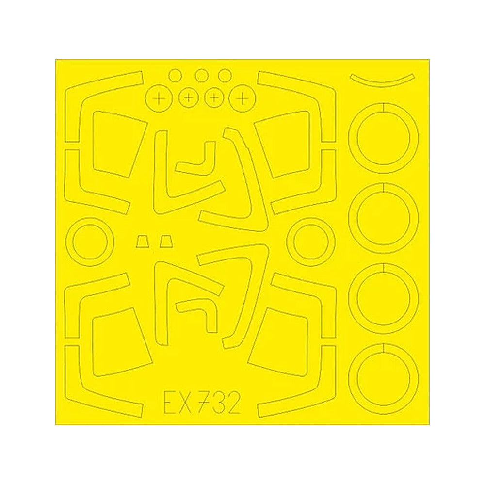 eduard ex732 1 48 mask su27s tface canopy mask set for kty