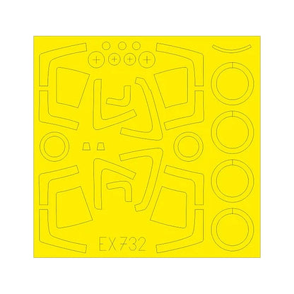 eduard ex732 1 48 mask su27s tface canopy mask set for kty
