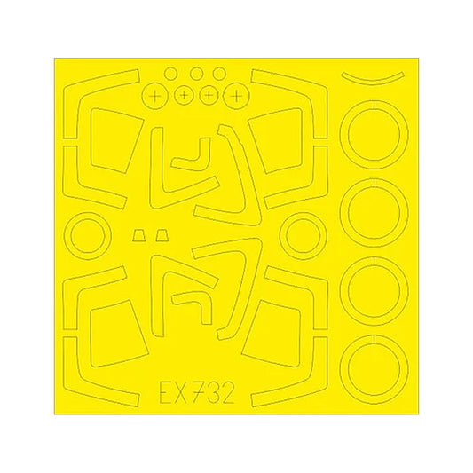 eduard ex732 1 48 mask su27s tface canopy mask set for kty