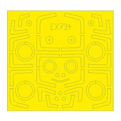eduard ex734 1 48 mask su27ub tface canopy mask set for kty