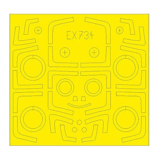 eduard ex734 1 48 mask su27ub tface canopy mask set for kty