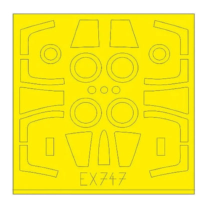 eduard ex747 1 48 mask f 104dj for kin canopy mask set