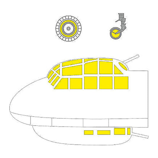 eduard ex760 1 48 mask ju88c6 tface canopy mask set for icm