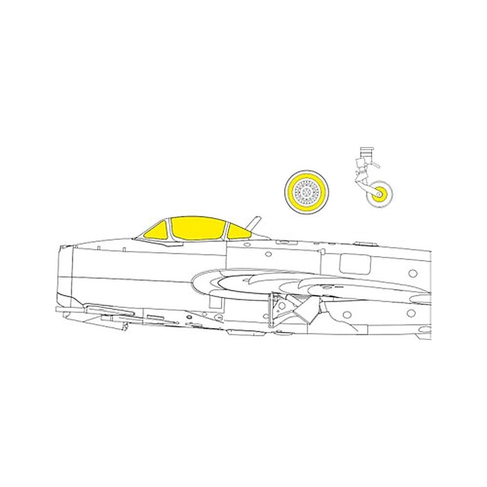 eduard ex762 1 48 mask mig15 for bom hobby 2000 canopy mask set