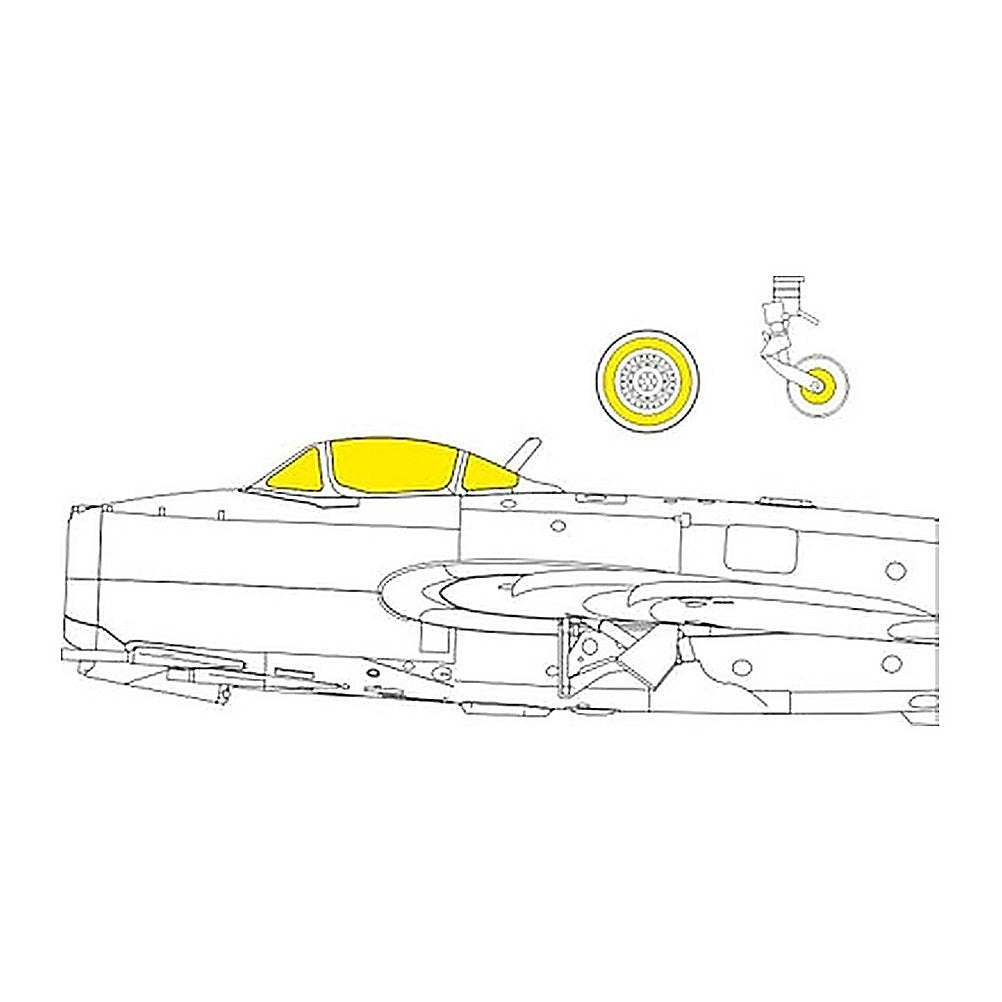 eduard ex763 1 48 mask mig15 tface canopy mask set for bom hobby