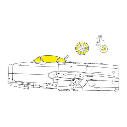 eduard ex763 1 48 mask mig15 tface canopy mask set for bom hobby