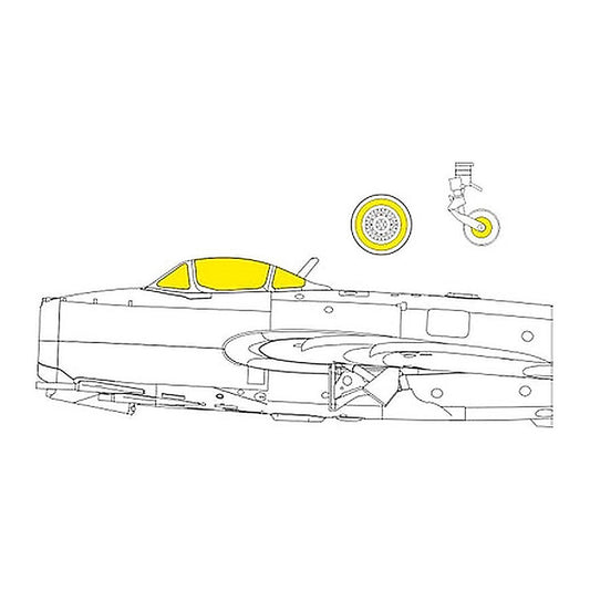 eduard ex763 1 48 mask mig15 tface canopy mask set for bom hobby