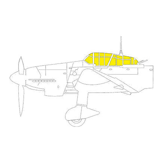 eduard ex785 1 48 mask ju87d tface canopy mask set for hsg hobby