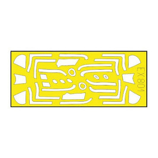 eduard ex801 1 48 mask p 51k tface canopy mask set for edu