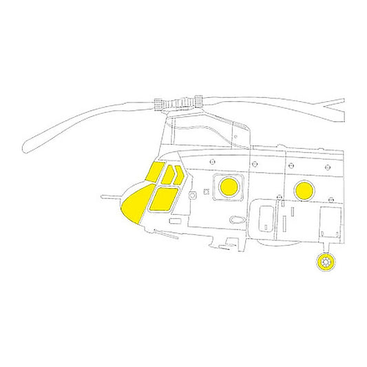 eduard ex814 1 48 mask ch47a tface canopy mask set for hbb