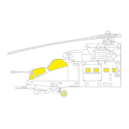 eduard ex842 1 48 mask mi24d for trp canopy mask set