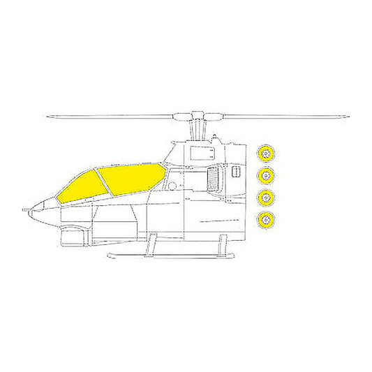 eduard ex862 1 48 mask ah1g for special hobby canopy mask set