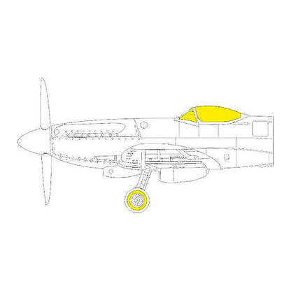 eduard ex885 1 48 mask spitfire f mk xviii for airfix canopy mask set