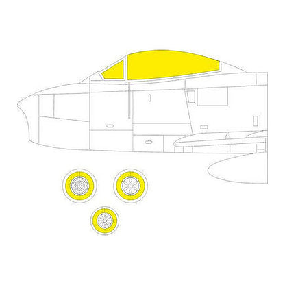eduard ex887 1 48 mask f 86f 40 for airfix canopy mask set