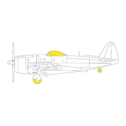 eduard ex893 1 48 mask p 47n for academy canopy mask set