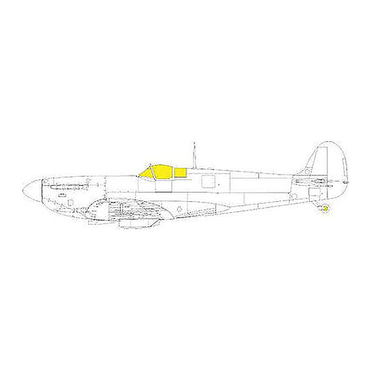 eduard ex897 1 48 mask spitfire mk xii for airfix canopy mask set