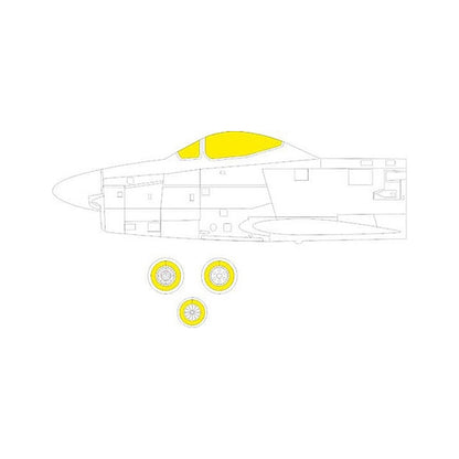 eduard ex941 1 48 mask f 86d tface canopy mask set for revell