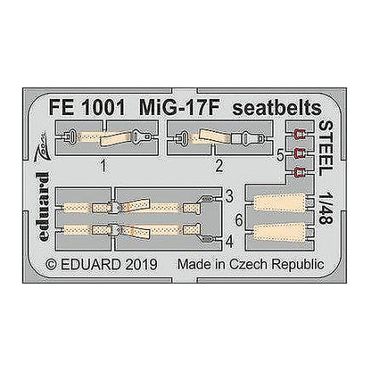 eduard fe1001 1 48 mig 17f seatbelts steel for hobby boss