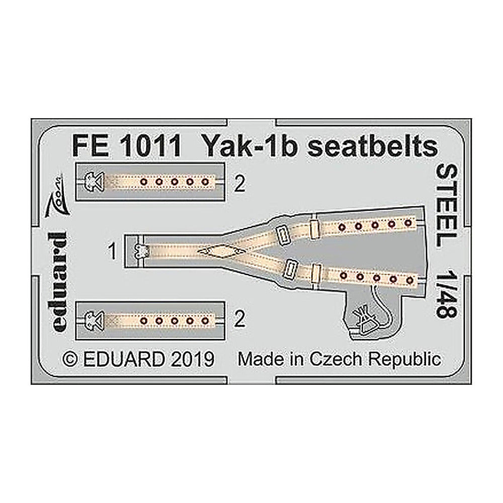 eduard fe1011 1 48 yak 1b seatbelts steel for zvezda