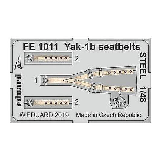 eduard fe1011 1 48 yak 1b seatbelts steel for zvezda