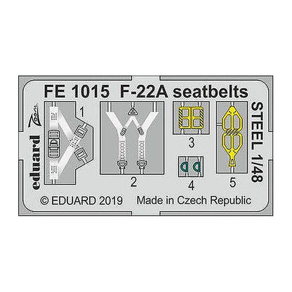 eduard fe1015 1 48 f 22a seatbelts steel photo etch interior detail