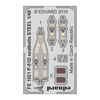eduard fe1021 1 48 p 51d seatbelts steel for eduard