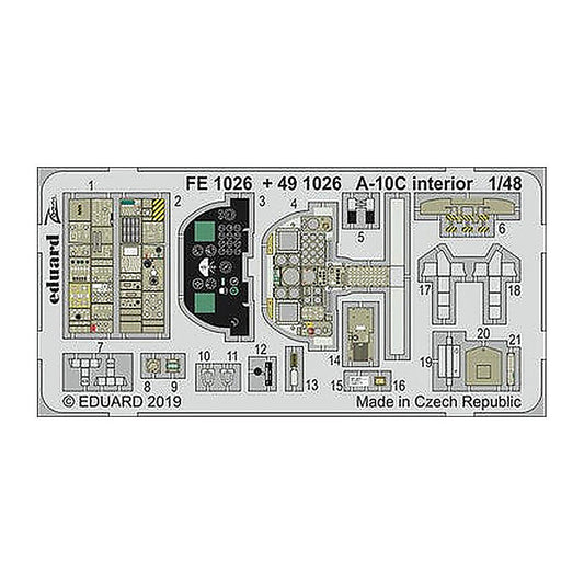 eduard fe1026 1 48 a 10c for italeri photo etch detail set