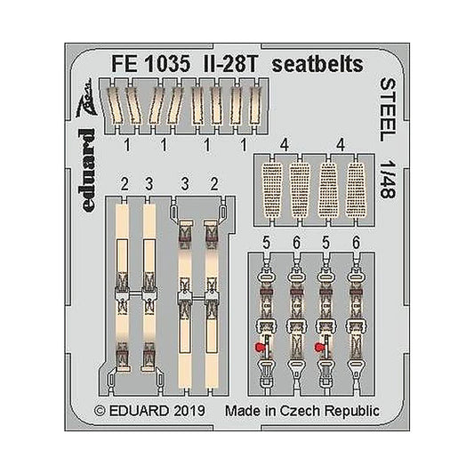 eduard fe1035 1 48 il 28t seatbelts steel for bobcat
