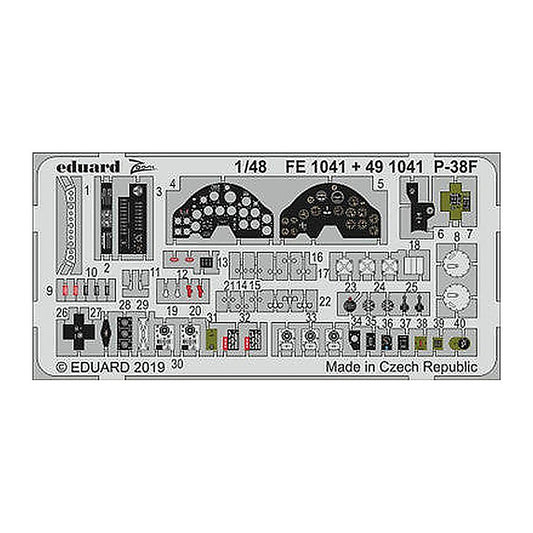 eduard fe1041 1 48 p 38f lightning photo etch for tamiya