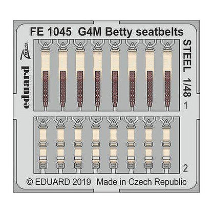 eduard fe1045 1 48 betty seatbelts steel for tamiya