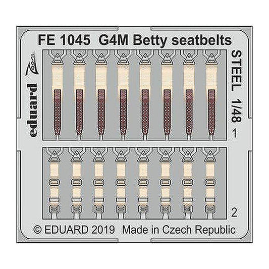 eduard fe1045 1 48 betty seatbelts steel for tamiya